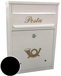 BálintZár Postaláda A4 Primo 28x40 FEKETE lefelé nyíló (7602005000203)