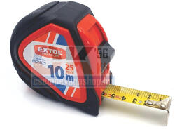 Extol mérőszalag, gumírozott, 1 stoppos, 10m×25mm (e8821029) (e8821029)