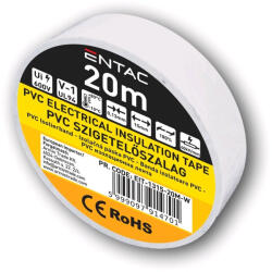 Avide Entac Szigetelőszalag 0.13x15mm Fehér 20m (EIT-1315-20M-W)