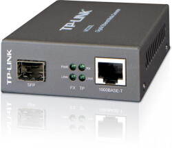 TP-Link Switch media convertor TP-Link, 2 porturi (1xSFP Gigabit, 1x10/100/1000 Mbps (RJ-45)), 1000Base-T to 1000Base-SX/LX/LH, SFP, mon (MC220L)