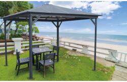  kerti pavilon LANITPLAST 33 antracit + átlátszó PC (LG2468)