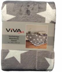 VIVA Takaró csillag mintás, 150 x 200 cm, sötétszürke, 154751 (154751_s_t_tsz_rke)