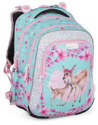 Bagmaster LUMI 23 A iskolai hátizsák - őz és őzike rózsaszín 23 l 230225 (230225)