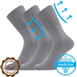 Lonka zokni Zdravan szürke 3 pár 38-39 118781 (118781)
