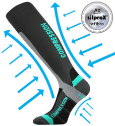 Voxx Signal kompressziós zokni sötétszürke 1 pár 35-38 103447 (103447)