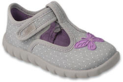 BEFADO 627P004 lány papucs SZ szürke pillangó 23 627P004_23 (627P004_23)