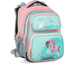 Bagmaster DOPI 23 B iskolai hátizsák - Egyszarvú és nyulak rózsaszín 22 L 230222 (230222)