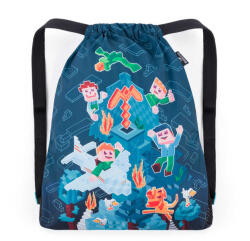 Bagmaster Bag LUMI 24 E iskolatáska papucshoz / tornazsák - cube empire kék 1, 5 l 230298 (230298)