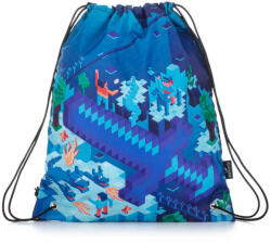 Bagmaster Bag ALFA 21 B iskolatáska papucshoz / tornazsák - kockák kék 1, 2 l 200136 (200136)