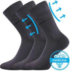 Lonka zokni Finego sötétszürke 3 pár 35-38 115436 (115436)