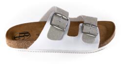 BF BY-213-12-13 Női papucs ezüst és fehér színben 39