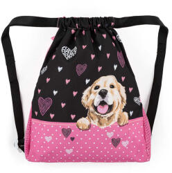 Bagmaster táska ALFA 21 A iskolatáska papucshoz / tornazsák - kutya rózsaszín 1, 2 l 200135 (200135)