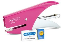 Rapesco Tűzőgép, kézi, 21/4, 12 lap, RAPESCO "SP-64", rózsaszín (IR1382) - jatekotthon