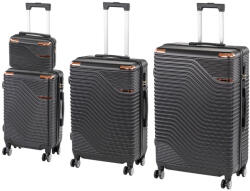Leziter TraveLux Urban XXIV gurulós bőrönd szett fekete (LTRUBS-XXIV-BL) - geminiduo