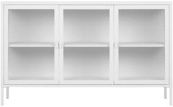 House Nordic Brisbane vitrines komód, 3 ajtó, acél, fehér 140x40x85 cm (3001051) - geminiduo