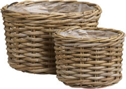 House Nordic Kalak kosarak, kubu rattan, natúr 2 db (4401186) - geminiduo