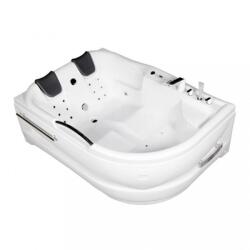 Wellis Dublo Hydro aszimmetrikus hidromasszázs kád, 180x130 cm-es méretben csaptelep nélkül (WK00005-2-1) - geminiduo