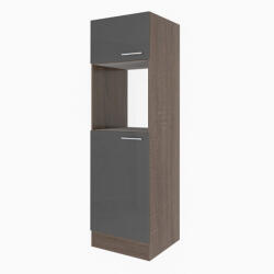 Leziter Yorki 60-as kamra szekrény yorki tölgy korpusz selyemfényű antracit fronttal (YK60YSA)