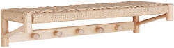 House Nordic Abano kalaptartó fogas, fa, natúr fonott polc 78x31 cm (4291240) - geminiduo