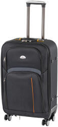 Leziter TraveLux light közepes bőrönd puha 68x45x25 cm fekete (608-BL24) - geminiduo