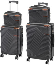 Leziter TraveLux Urban XXII gurulós bőrönd szett fekete (LTRUBS-XXII-BL) - geminiduo