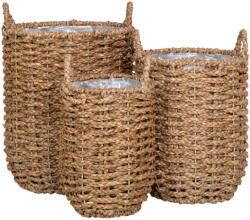 House Nordic Hue Kosarak, tengeri fű, natúr 3db (4401013) - geminiduo