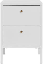 House Nordic Dalby fiókos szekrény, 2 fiók, acél, fehér 40x40x59, 5 cm (3003021) - geminiduo