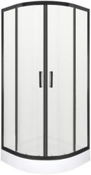 Kerra Soho Black 90 íves zuhanykabin Alan zuhanytálcával (SOHO-90-BL-Z-BR-PL) - geminiduo