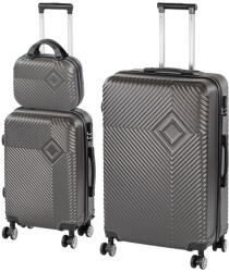 Leziter TraveLux Pro XVI gurulós bőrönd szett szürke (LTRPBS-XVI-GR) - geminiduo