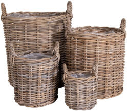 House Nordic Caor kosarak, kubu rattan, natúr 4 db (4401070) - geminiduo