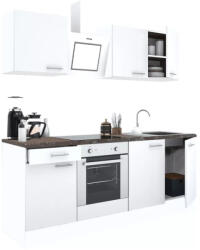 Leziter Yorki 210 konyhabútor fehér korpusz, selyemfényű fehér fronttal alsó sütős elemmel (L210FHFH-SUT) - geminiduo