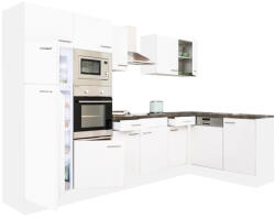 Leziter Yorki 340 sarok konyhabútor fehér korpusz, selyemfényű fehér fronttal (LS340FHFH) - geminiduo