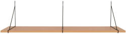House Nordic Chiba fali polc, kőris furnér, fekete acél keret 120x29 cm (4291305) - geminiduo