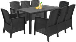 Leziter Lima V 8+1 kerti bútor garnitúra szett grafit (LBIHELGR_LBIL3K-GRA_2_LBILSZ-GRA_2) - geminiduo