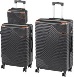 Leziter TraveLux Urban XVII gurulós bőrönd szett fekete (LTRUBS-XVII-BL)