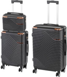 Leziter TraveLux Urban XVIII gurulós bőrönd szett fekete (LTRUBS-XVIII-BL) - homelux