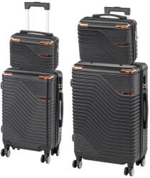 Leziter TraveLux Urban XXII gurulós bőrönd szett fekete (LTRUBS-XXII-BL)