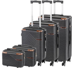 Leziter TraveLux Urban gurulós bőrönd szett fekete (LTRUBS-BL)