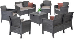 Leziter Venus 8 személyes kerti bútor garnitúra grafit (LBIVENGR4_2) - homelux