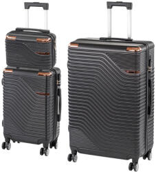 Leziter TraveLux Urban XIX gurulós bőrönd szett fekete (LTRUBS-XIX-BL)