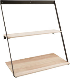 House Nordic Bern fali polc, acél, fenyőfa 50x21x52 cm (4292220) - homelux
