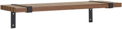 House Nordic Luxor fali polc, kőris furnér, fém, natúr, fekete 50x15x10 cm (4293012) - homelux