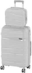 Leziter TraveLux Voyager III gurulós bőrönd szett szürke (LTRVBS-III-GR)