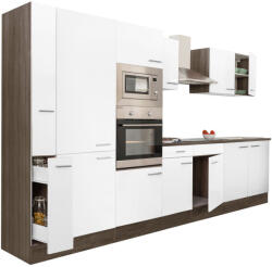 Leziter Yorki 360 konyhabútor yorki tölgy korpusz, selyemfényű fehér fronttal polcos szekrénnyel (L360YFH-PSZ) - homelux