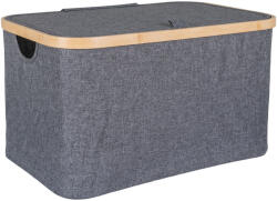 House Nordic Noto kosár, bambusz/textil, sötétszürke, 30x45x25 cm (4401520) - homelux