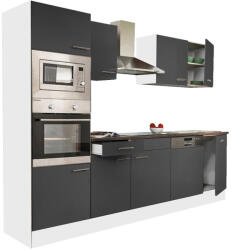 Leziter Yorki 280 konyhabútor fehér korpusszal, selyemfényű antracit fronttal (L280FHAN) - homelux