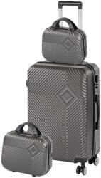 Leziter TraveLux Pro XIII gurulós bőrönd szett szürke (LTRPBS-XIII-GR) - homelux