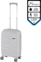 Leziter TraveLux Voyager kabinbőrönd keményfedeles 55x40x20 cm szürke (PP200-GR-20) - homelux