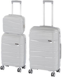 Leziter TraveLux Voyager VIII gurulós bőrönd szett szürke (LTRVBS-VIII-GR) - homelux
