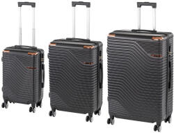 Leziter TraveLux Urban XXI gurulós bőrönd szett fekete (LTRUBS-XXI-BL) - homelux